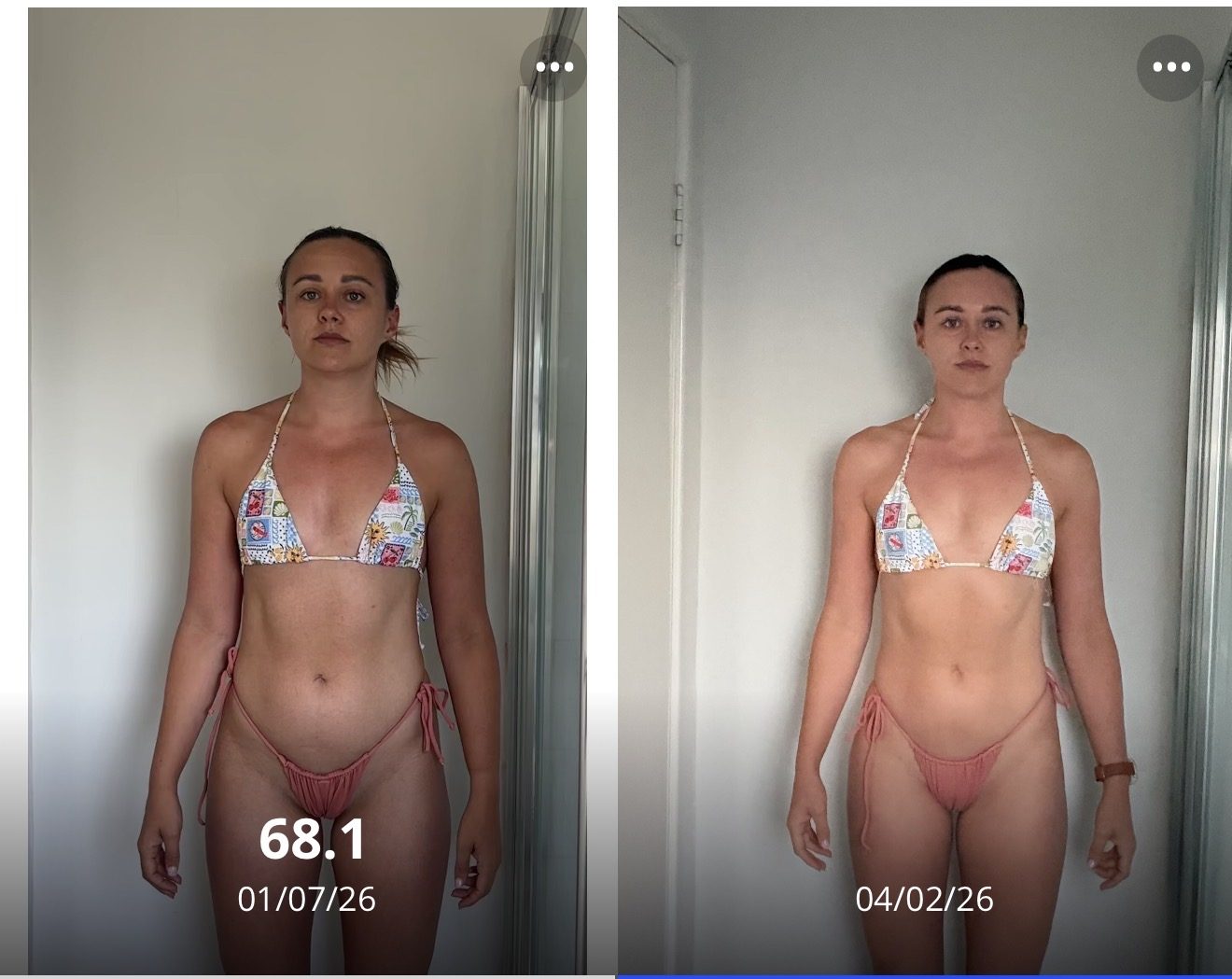 Client before and after