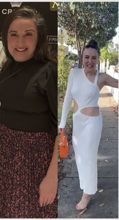 Rose, before and after